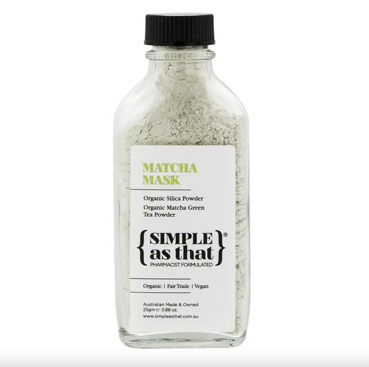 Simple As That Matcha Mask 25g, Detoxifies & Moisturises Skin