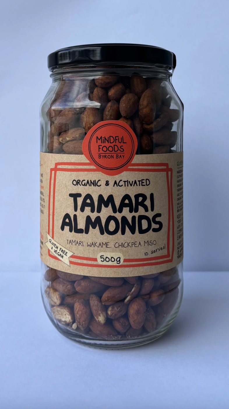 Mindful Foods Organic & Activated Tamari Almonds 300g Or 500g, With Wild Harvested Wakame