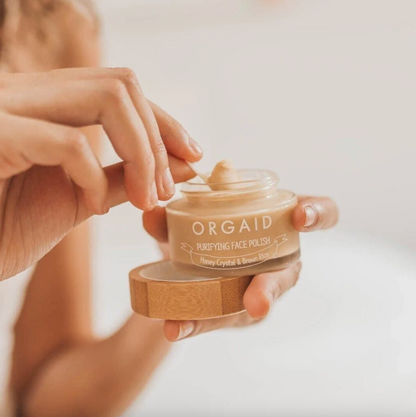 Orgaid Purifying Face Polish 56g, 93% Organic With Honey Crystal and Brown Rice