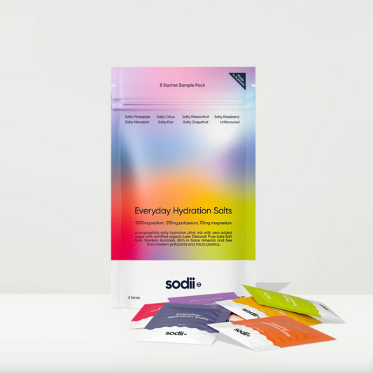 Sodii Everyday Hydration Salts 8 Sachet Sample Pack 48.3g, Rich In Trace Minerals