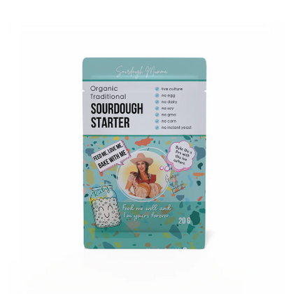 Sourdough Mumma Organic Traditional Sourdough Starter 20g, Bake Like A Pro With This Live Culture