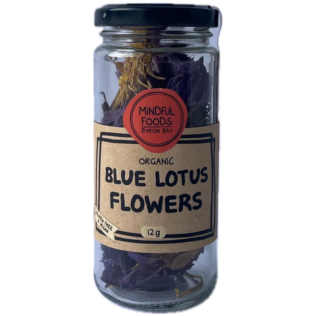 Mindful Foods Blue Lotus Flowers 12g, Promote Relaxation & Clarity