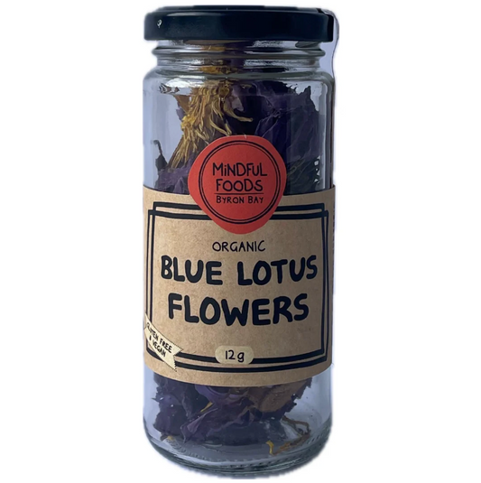 Mindful Foods Blue Lotus Flowers 12g, Promote Relaxation & Clarity