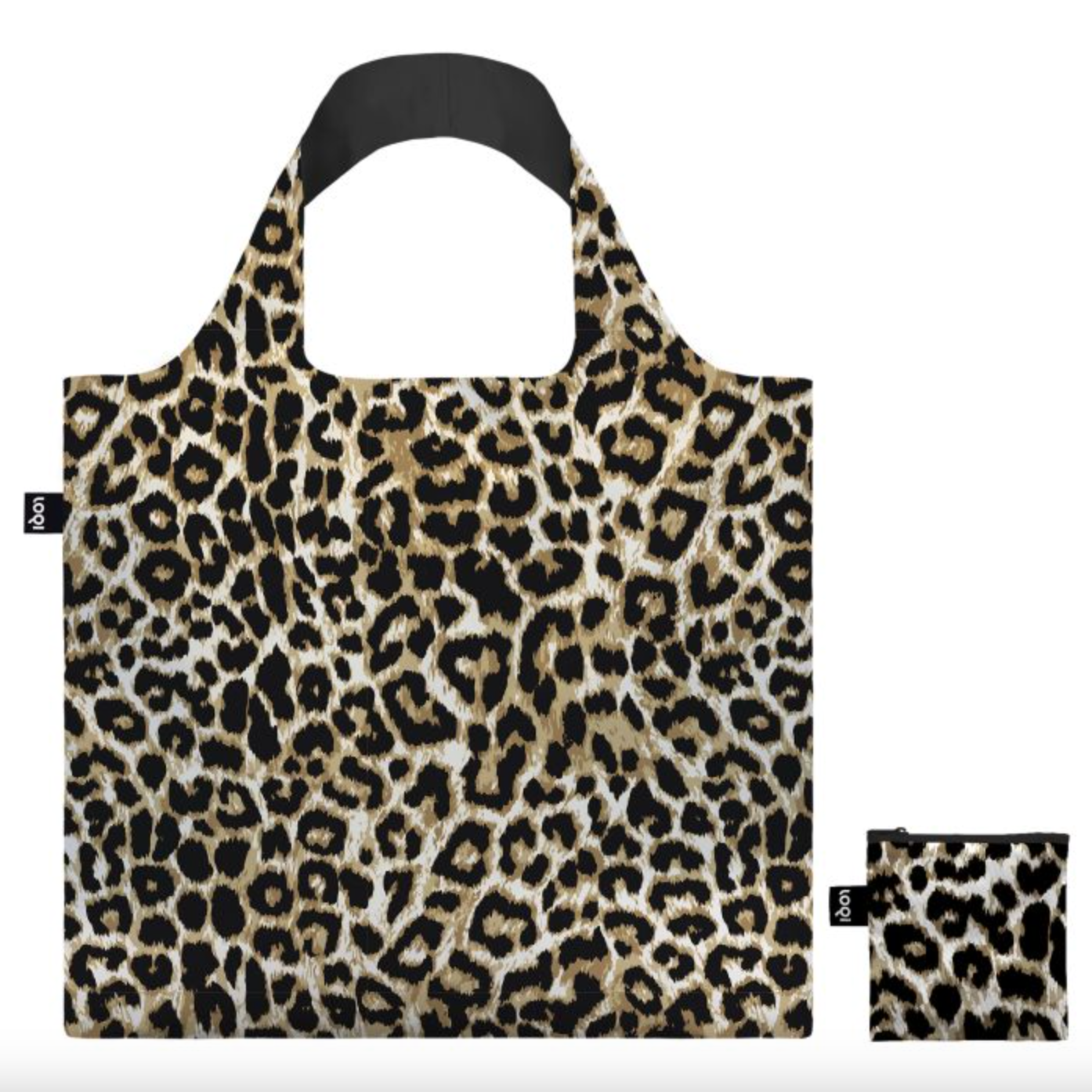LOQI Shopping Bag, Leopard Dusk