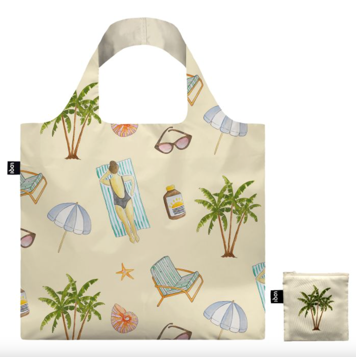 LOQI Shopping Bag, Palm Tree by Sylvia Harvey Walker