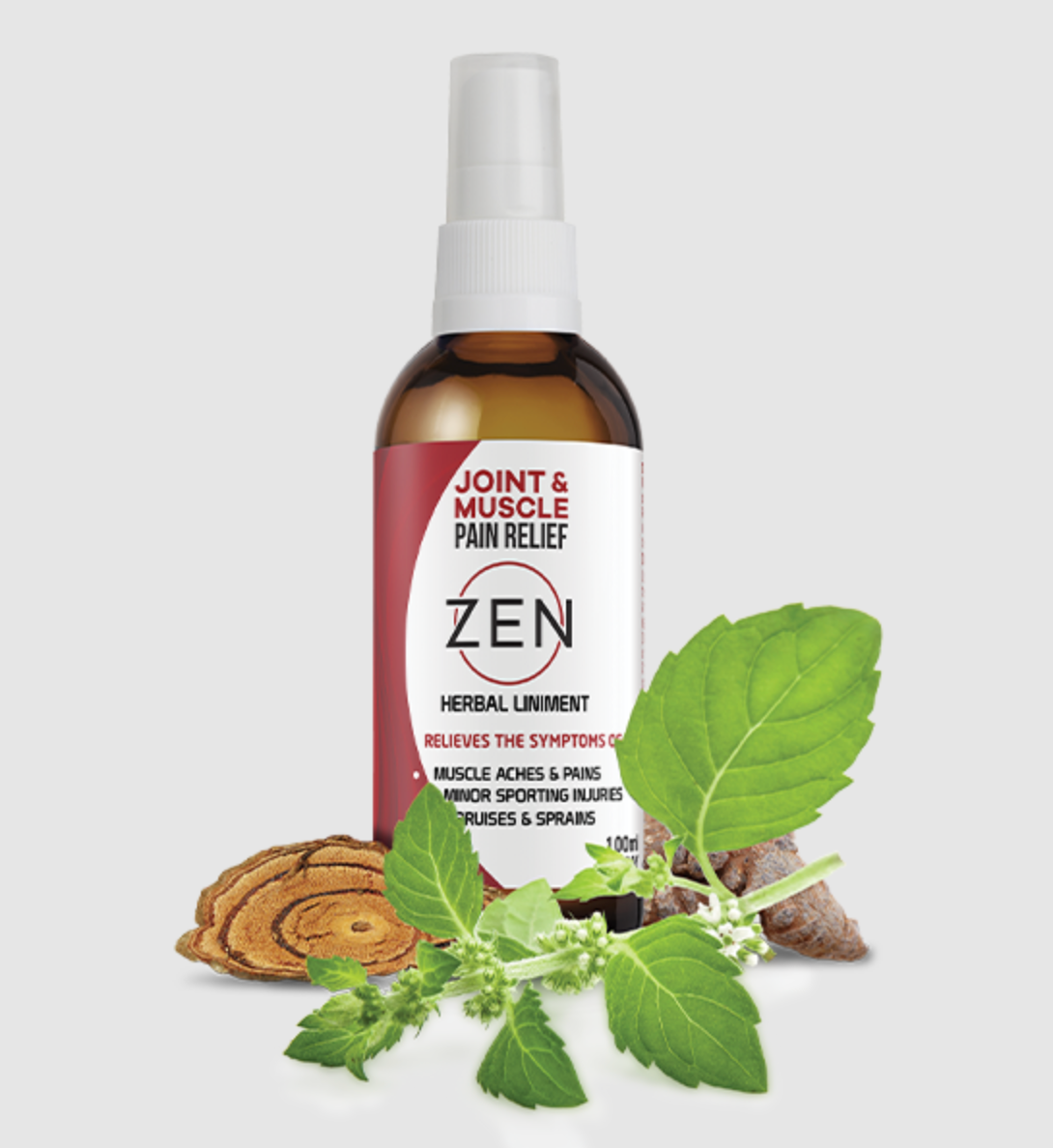 Zen Joint & Muscle Pain Relief Herbal Liniment Spray 100mL, With Japanese Mint