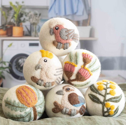 Eco Max Hand Felted Wool Dryer Ball, Wattle Design; Reduces Drying Time By 25%