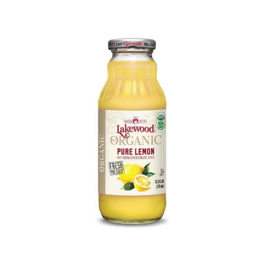 Lakewood Organic Pure Lemon Juice 370mL, Fresh Pressed & No Preservatives