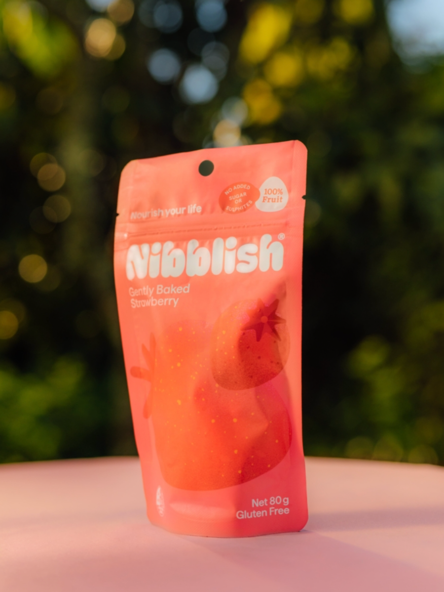 Nibblish Gently Baked Strawberry 80g, No Added Sugar Or Sulphites