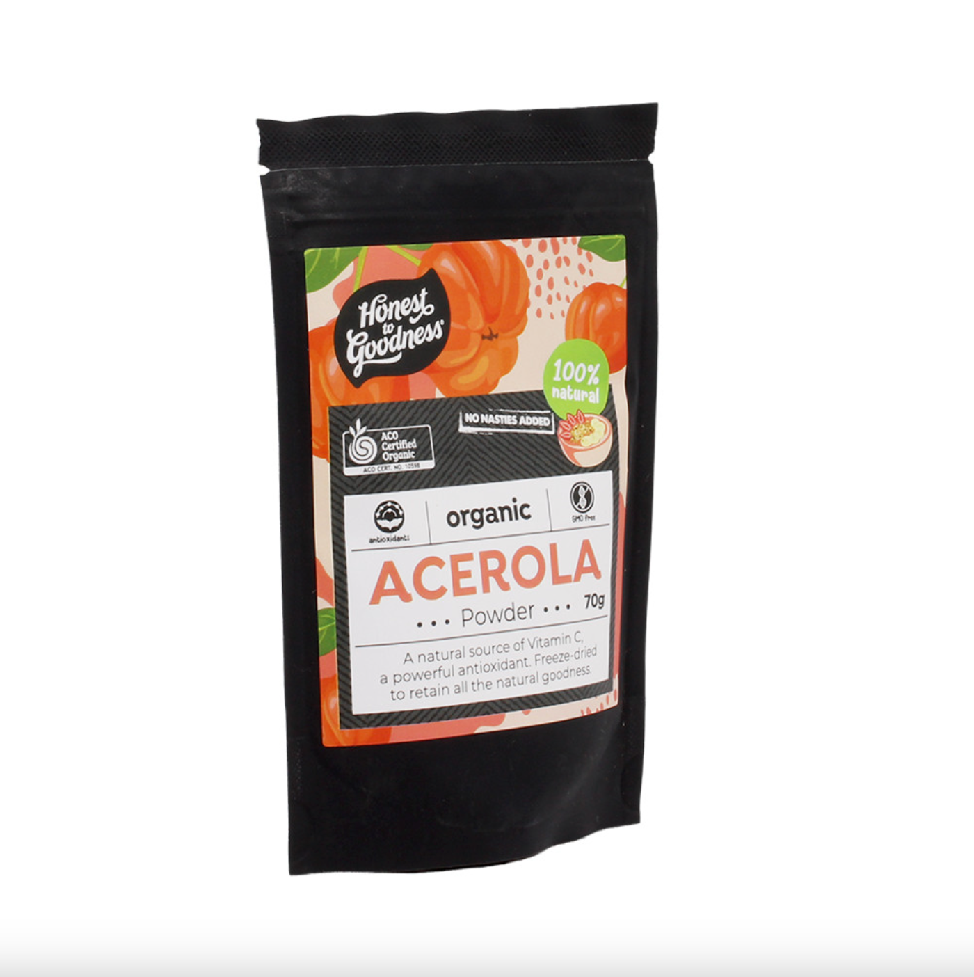 Honest To Goodness Organic Acerola Powder 70g, Natural Source Of Vitamin C