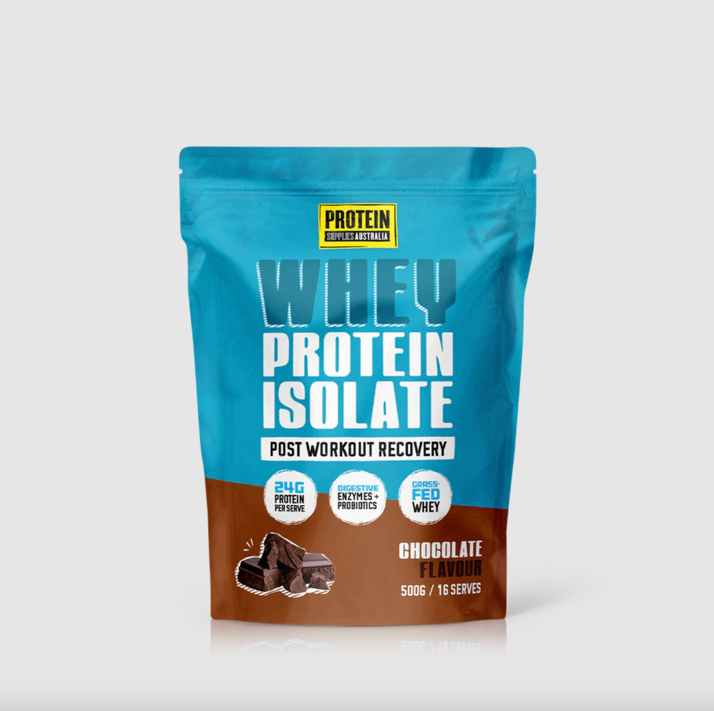 Protein Supplies Australia Whey Protein Isolate (WPI) 500g Or 1Kg, Chocolate Flavour