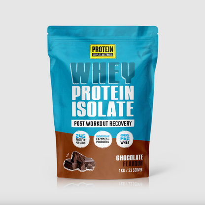 Protein Supplies Australia Whey Protein Isolate (WPI) 500g Or 1Kg, Chocolate Flavour