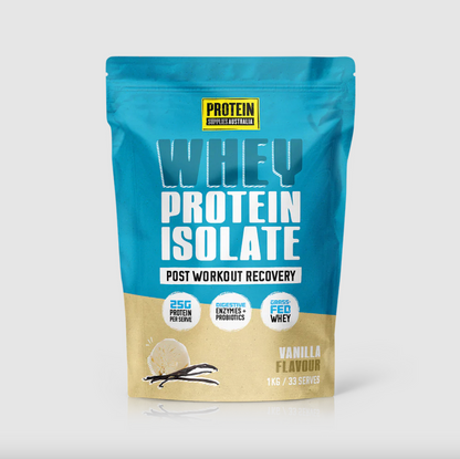 Protein Supplies Australia Whey Protein Isolate (WPI) 500g Or 1Kg, Vanilla Flavour
