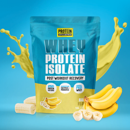 Protein Supplies Australia Whey Protein Isolate (WPI) 500g Or 1Kg, Banana Flavour