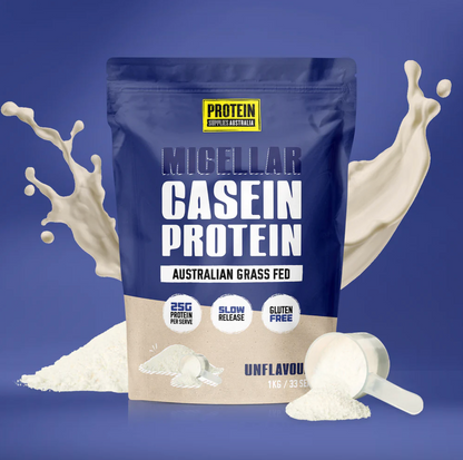 Protein Supplies Australia Micellar Casein Protein (Slow Release) 1Kg, Unflavoured