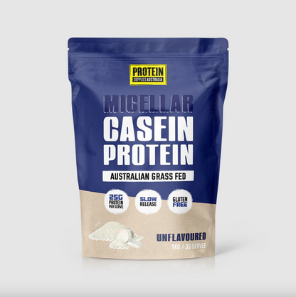 Protein Supplies Australia Micellar Casein Protein (Slow Release) 1Kg, Unflavoured