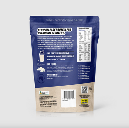 Protein Supplies Australia Micellar Casein Protein (Slow Release) 1Kg, Unflavoured