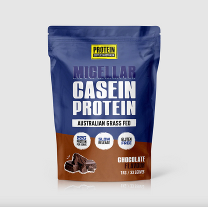 Protein Supplies Australia Micellar Casein Protein (Slow Release) 1Kg, Chocolate Flavour