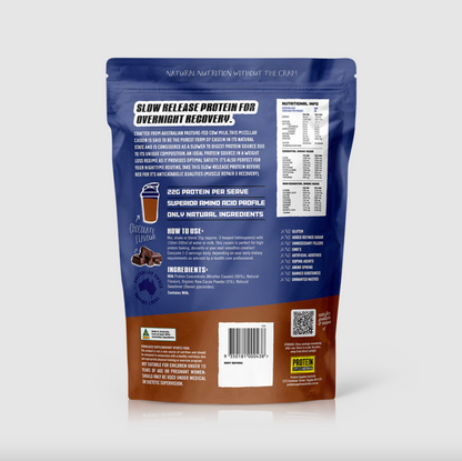 Protein Supplies Australia Micellar Casein Protein (Slow Release) 1Kg, Chocolate Flavour