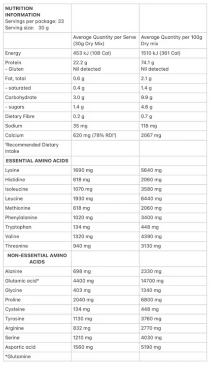 Protein Supplies Australia Micellar Casein Protein (Slow Release) 1Kg, Chocolate Flavour