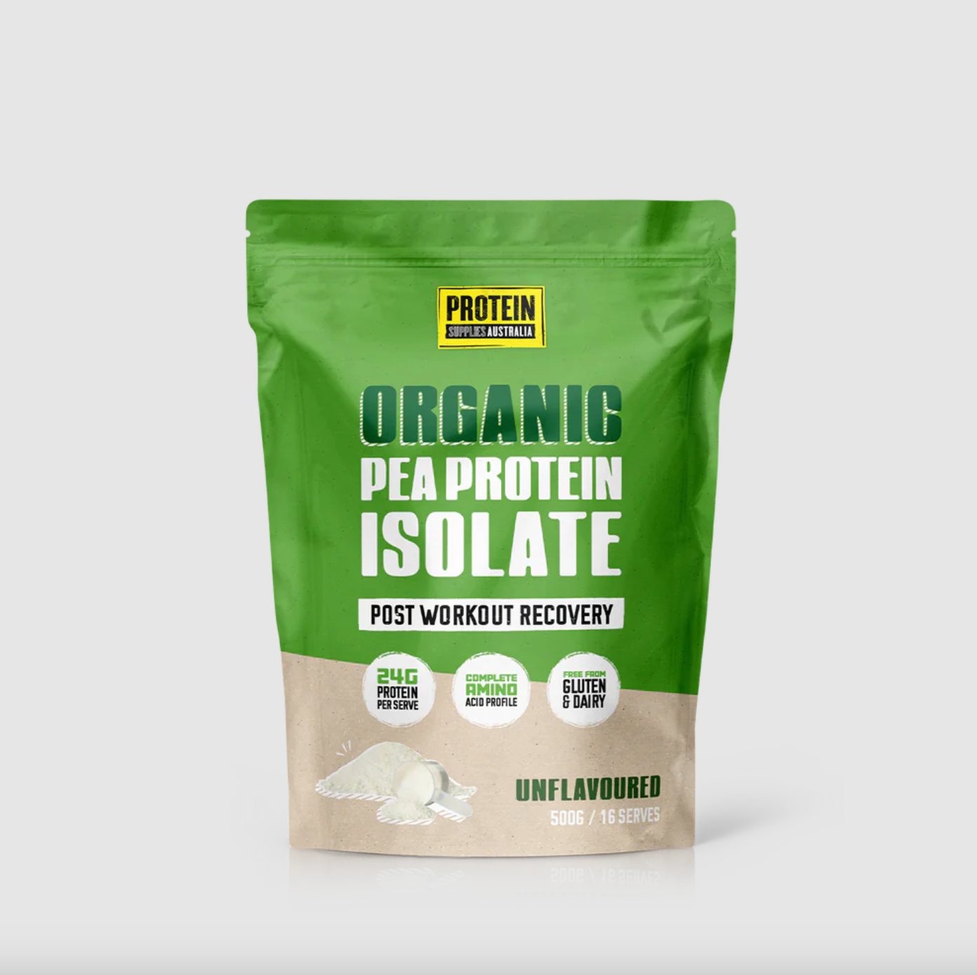 Protein Supplies Australia Organic Pea Protein Isolate 500g Or 1Kg, Unflavoured
