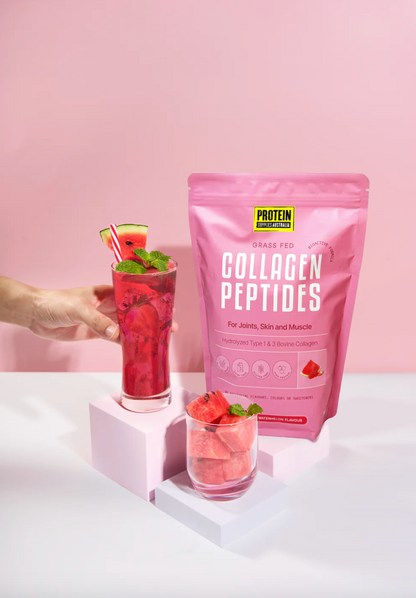 Protein Supplies Australia Grass Fed Collagen Peptides 500g Or 1Kg, Strawberry Watermelon Flavour