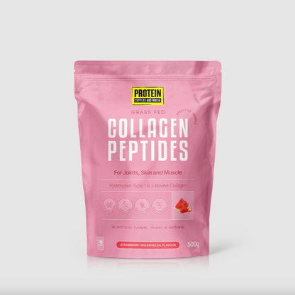 Protein Supplies Australia Grass Fed Collagen Peptides 500g Or 1Kg, Strawberry Watermelon Flavour