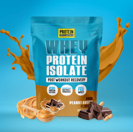 Protein Supplies Australia Whey Protein Isolate (WPI) 500g Or 1Kg, Choc Peanut Butter Flavour
