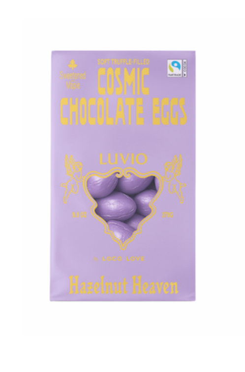 Loco Love Limited Edition Soft Truffle-Filled Cosmic Chocolate Eggs 270g, Hazelnut Heaven With A Sprinkle Of French Fleur De Sel