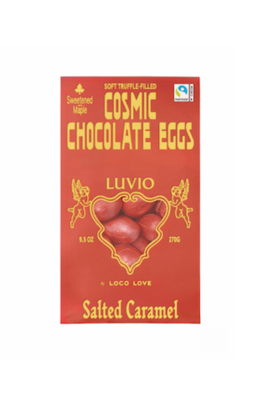 Loco Love Limited Edition Soft Truffle-Filled Cosmic Chocolate Eggs 270g, Salted Caramel With A Kiss Of French Fleur De Sel