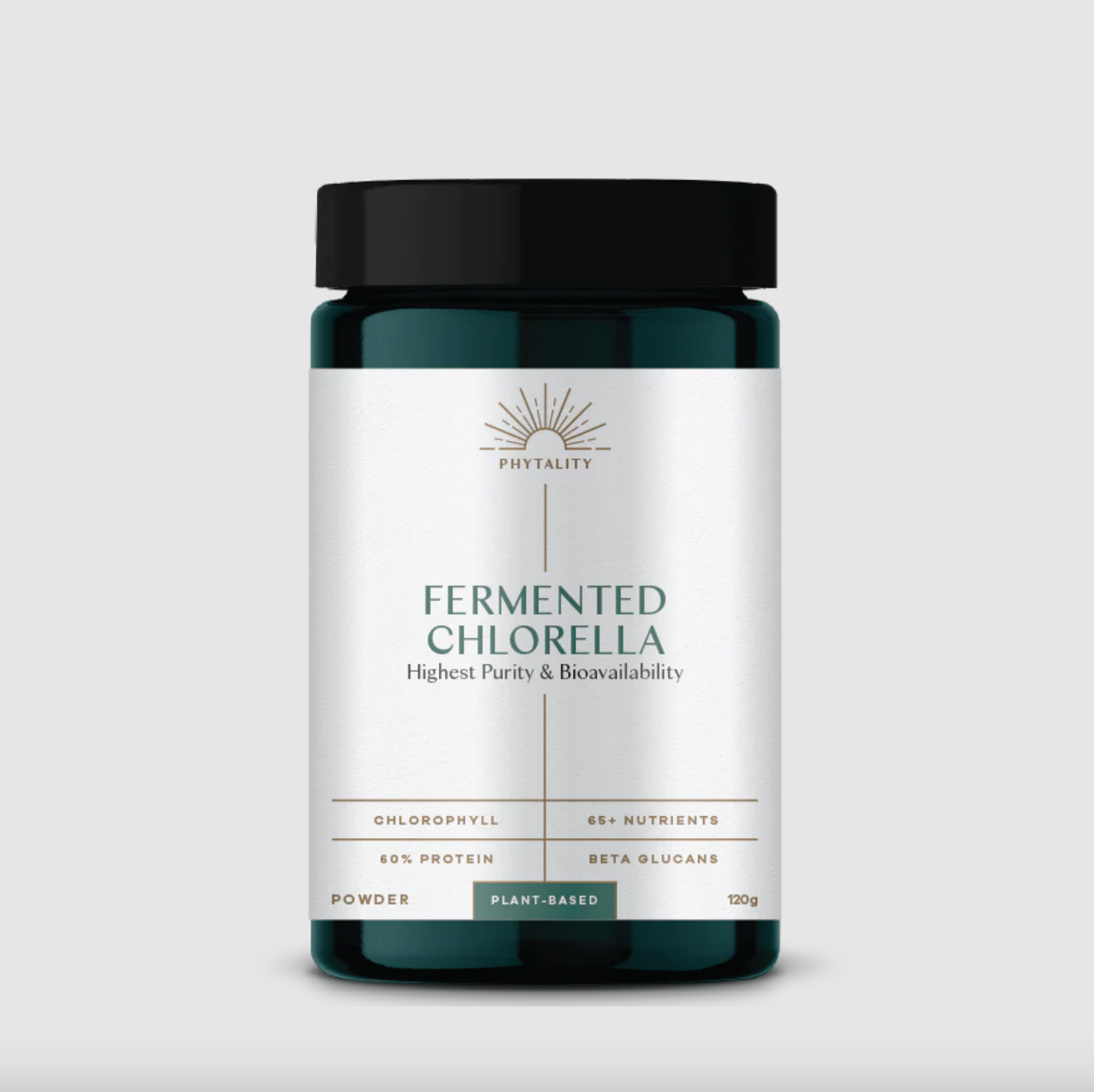Phytality Plant-Based Fermented Chlorella Powder 120g, With The Highest Purity & Bioavailability