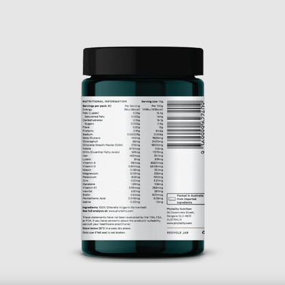 Phytality Plant-Based Fermented Chlorella Powder 120g, With The Highest Purity & Bioavailability