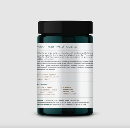 Phytality Plant-Based Fermented Chlorella Powder 120g, With The Highest Purity & Bioavailability
