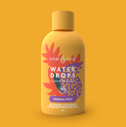 Vital Zing Flavour Enhancer Tropical Fruit Water Drops 45mL, Sugar & Colouring Free