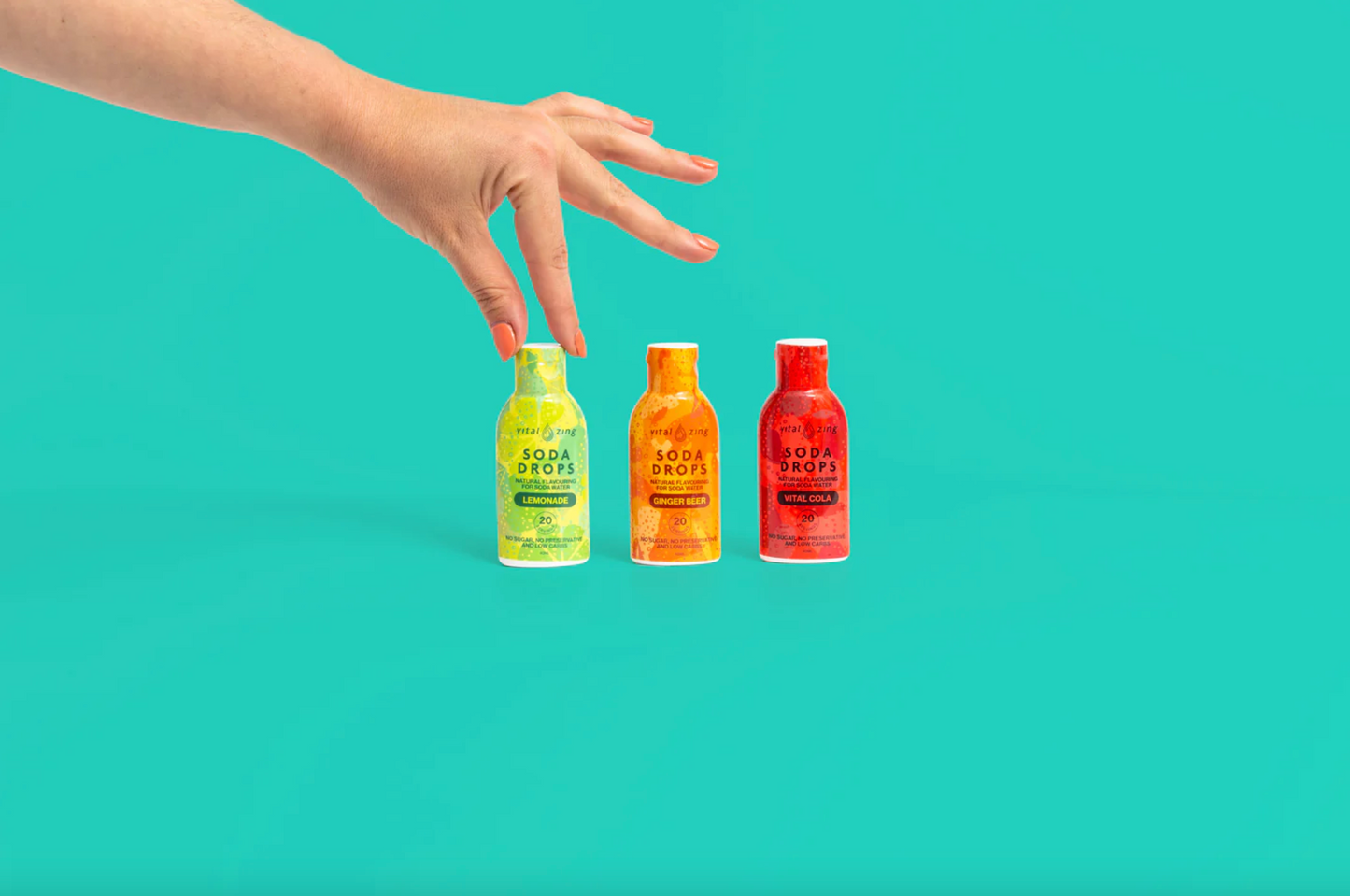 Vital Zing Natural Flavouring Cola Soda Drops 40mL, Sugar & Preservative Free