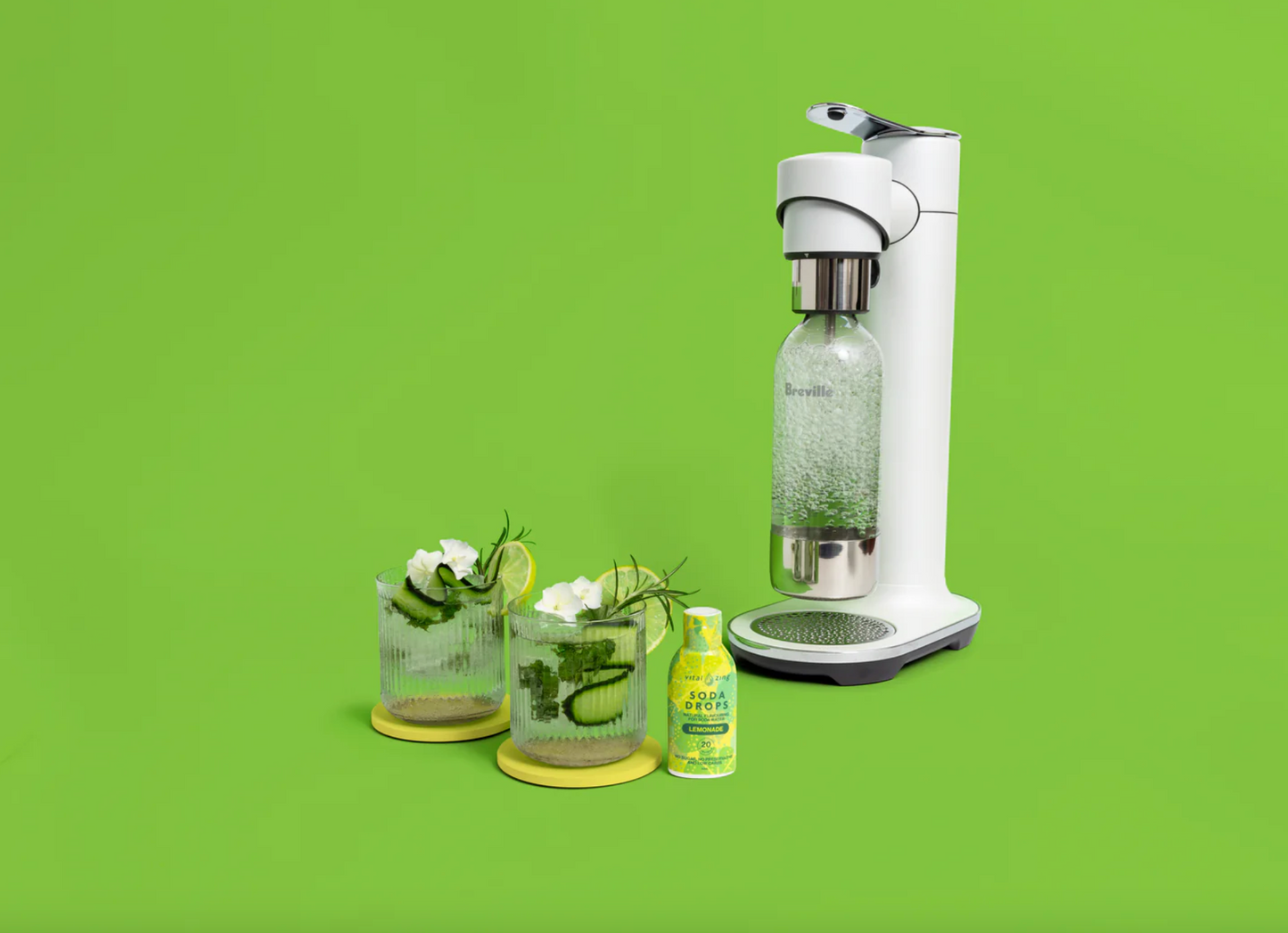 Vital Zing Natural Flavouring Lemonade Soda Drops 40mL, Sugar & Preservative Free