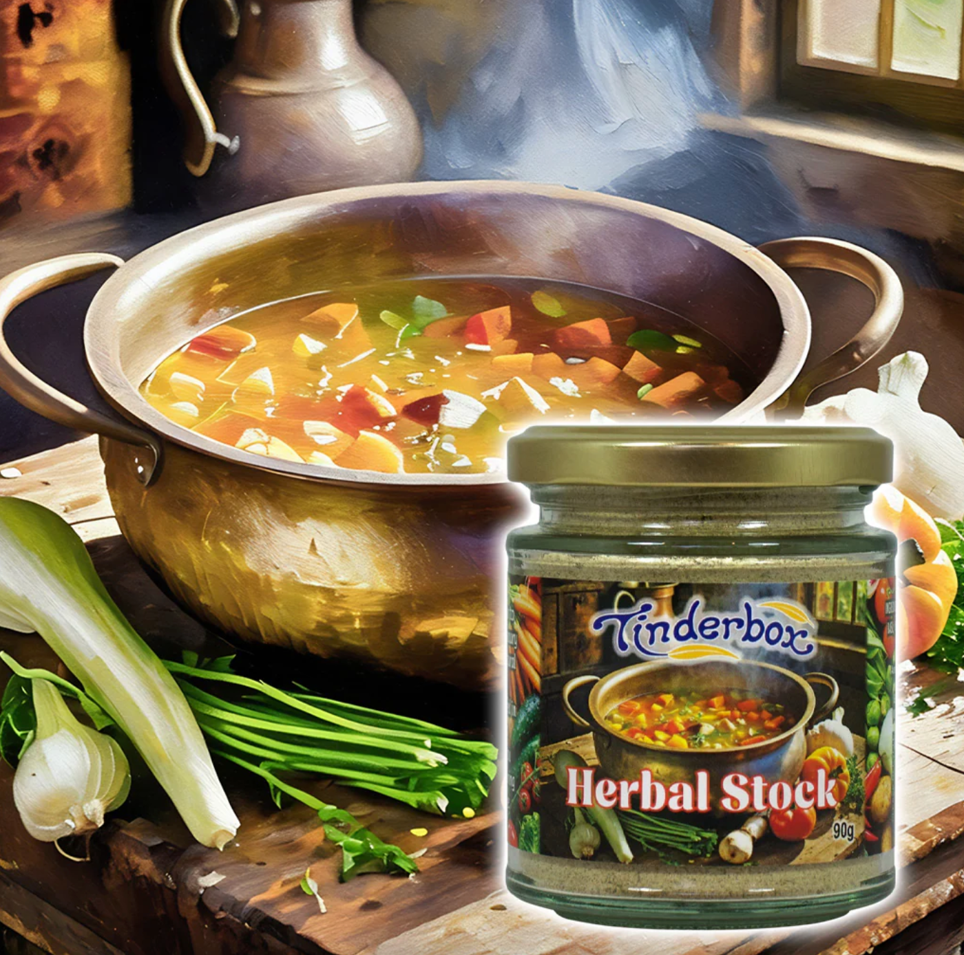 Tinderbox Herbal Stock 90g, All natural stock cube substitute