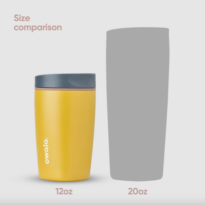 Owala SmoothSip Slider Stainless Steel Tumbler 12oz, Golden Quest