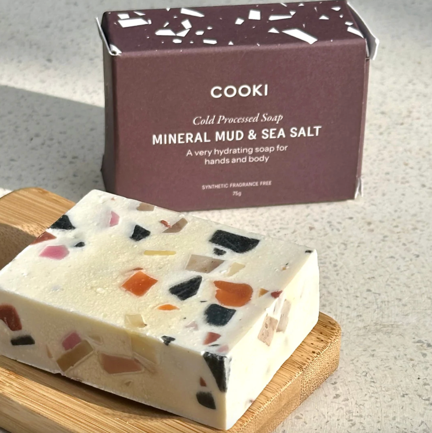 COOKI Cold Processed Hand & Body Soap 90g, Mineral Mud & Sea Salt