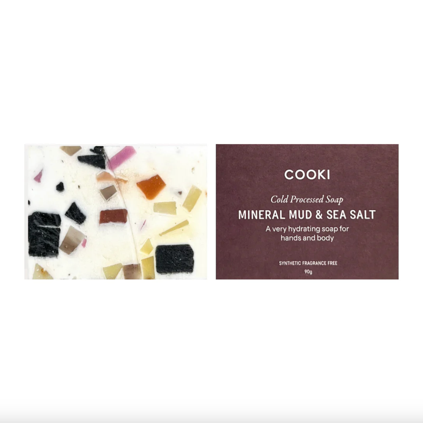 COOKI Cold Processed Hand & Body Soap 90g, Mineral Mud & Sea Salt
