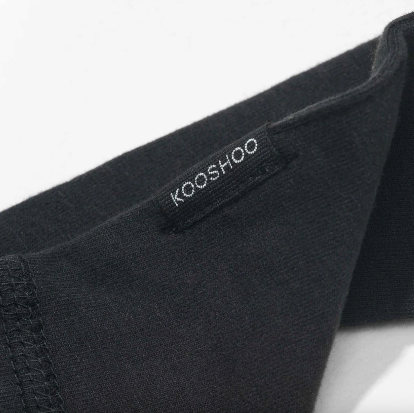 Kooshoo Organic Cotton Everyday Headband, Jet Black Coloured Fabric