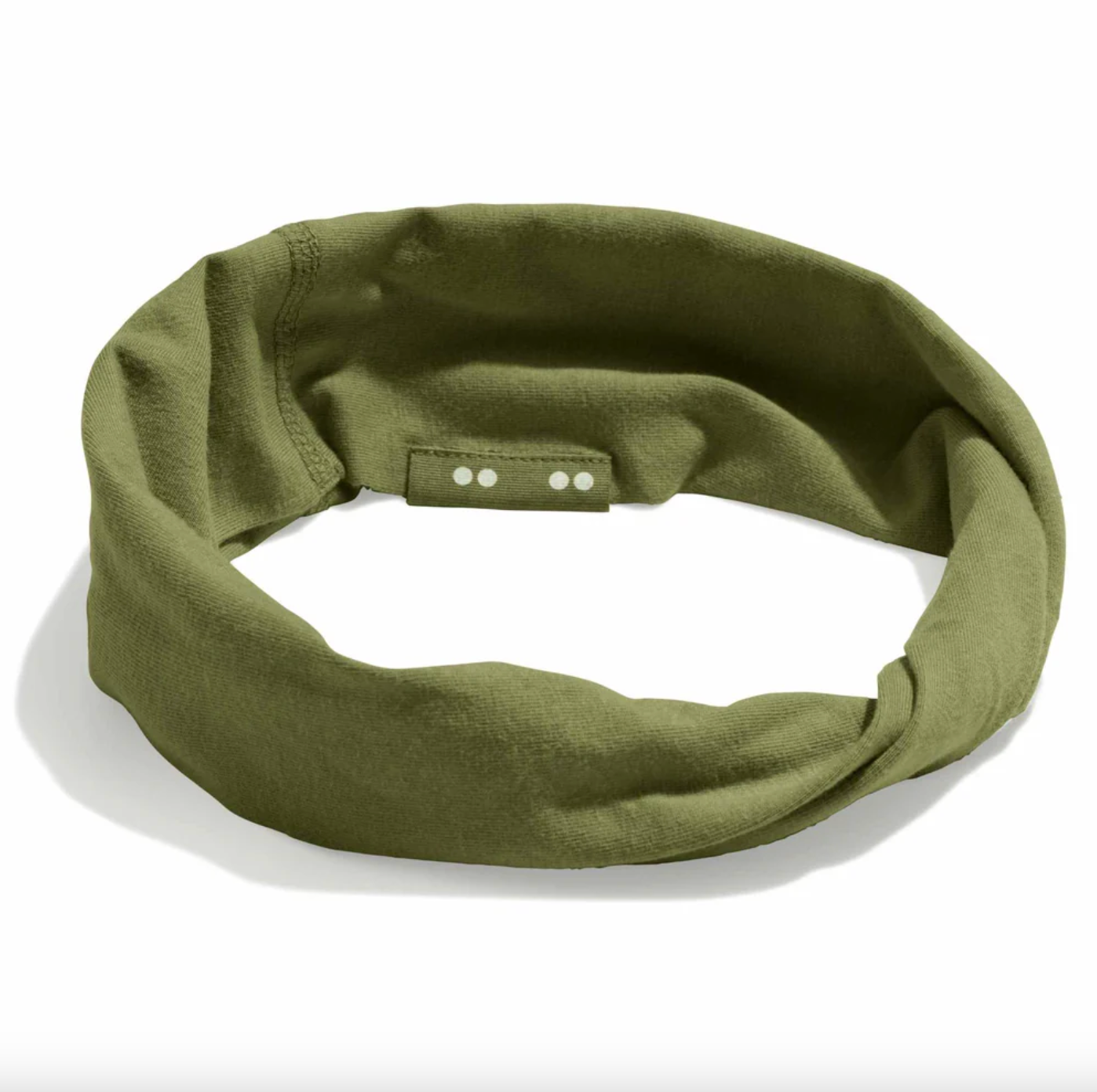 Kooshoo Organic Cotton Multi-Use Twist Headband, Olive Branch Coloured Fabric