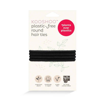 Kooshoo Plastic-Free Round Hair Ties 4 Pack, Please Select Your Colour