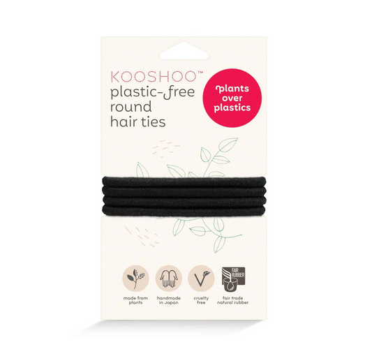 Kooshoo Plastic-Free Round Hair Ties 4 Pack, Please Select Your Colour