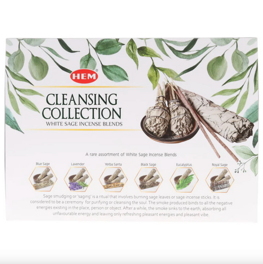 HEM Cleansing Collection White Sage Incense Blends Gift Pack, Purifies & Cleanses The Soul