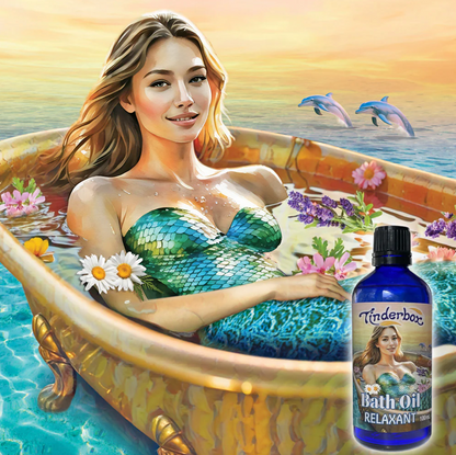 Tinderbox Relaxant Bath Oil 100mL, Soothe Relax Your Body & Mind