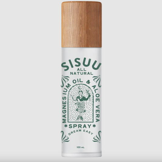 SISUU All Natural Magnesium Oil & Aloe Vera Recovery Spray 30mL Or 100mL, Minerals To Enhance Sleep