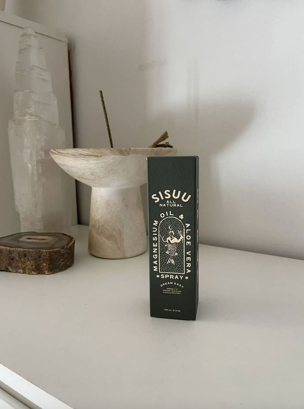 SISUU All Natural Magnesium Oil & Aloe Vera Recovery Spray 30mL Or 100mL, Minerals To Enhance Sleep