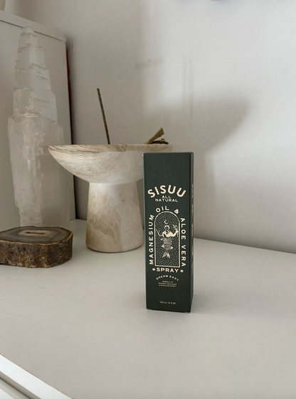 SISUU All Natural Magnesium Oil & Aloe Vera Recovery Spray 30mL Or 100mL, Minerals To Enhance Sleep