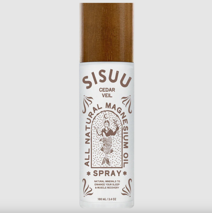 SISUU Magnesium Oil Cedar Veil Spray 30mL Or 100mL, Natural Minerals To Enhance Muscle Recovery